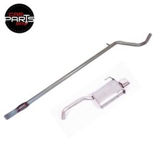 EXHAUST FOR FIAT 500 1.2 312 2008-2012 - MIDDLE & REAR SILENCER WITH CHROME TIP