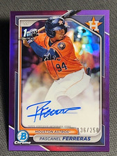 2024 Bowman Chrome 1st REFRACTOR PROSPECT ROOKIE AUTO Pascanel Ferreras /250