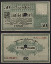[22200] - EMERGENCY MONEY BREMERHAVEN, City, 50 Mark, 01.11.1918, Geiger 067.07E, used