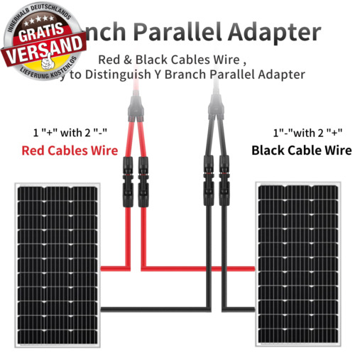 6 Mm² Solarkabel Y-Verteiler,1 Paar Solarpanel 1Y2 10AWG Y Stecker Fotov- - Bild 10 von 10