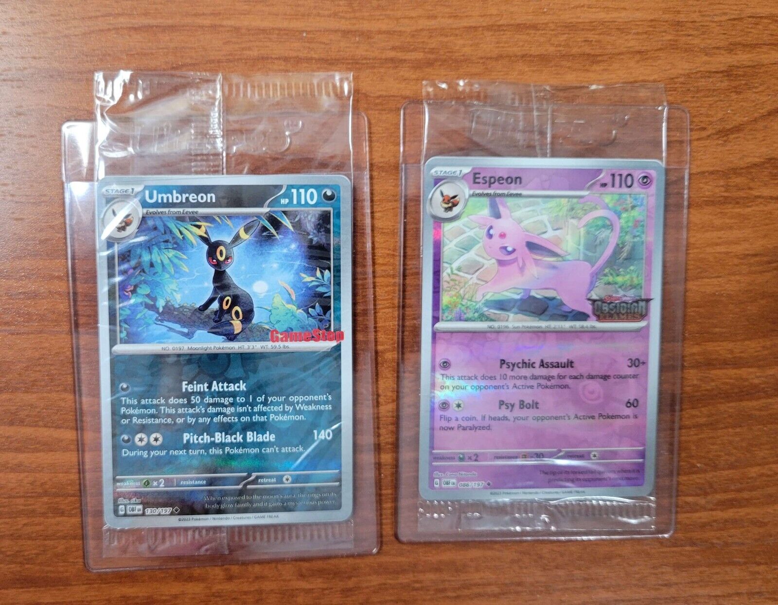  Umbreon Espeon Eevee - Obsidian Flames - Pokemon Evolution 3  Card Lot - 086/197-130/197 : Toys & Games