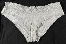 LOVE by Gap Vintage Gray Stretch Lace Panties Size L Bikini
