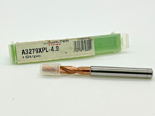 WALTER TITEX Neu Hartmetall Spiralbohrer - 4,9 mm, 2FL, A3279XPL-4,9 - Bild 1 von 2