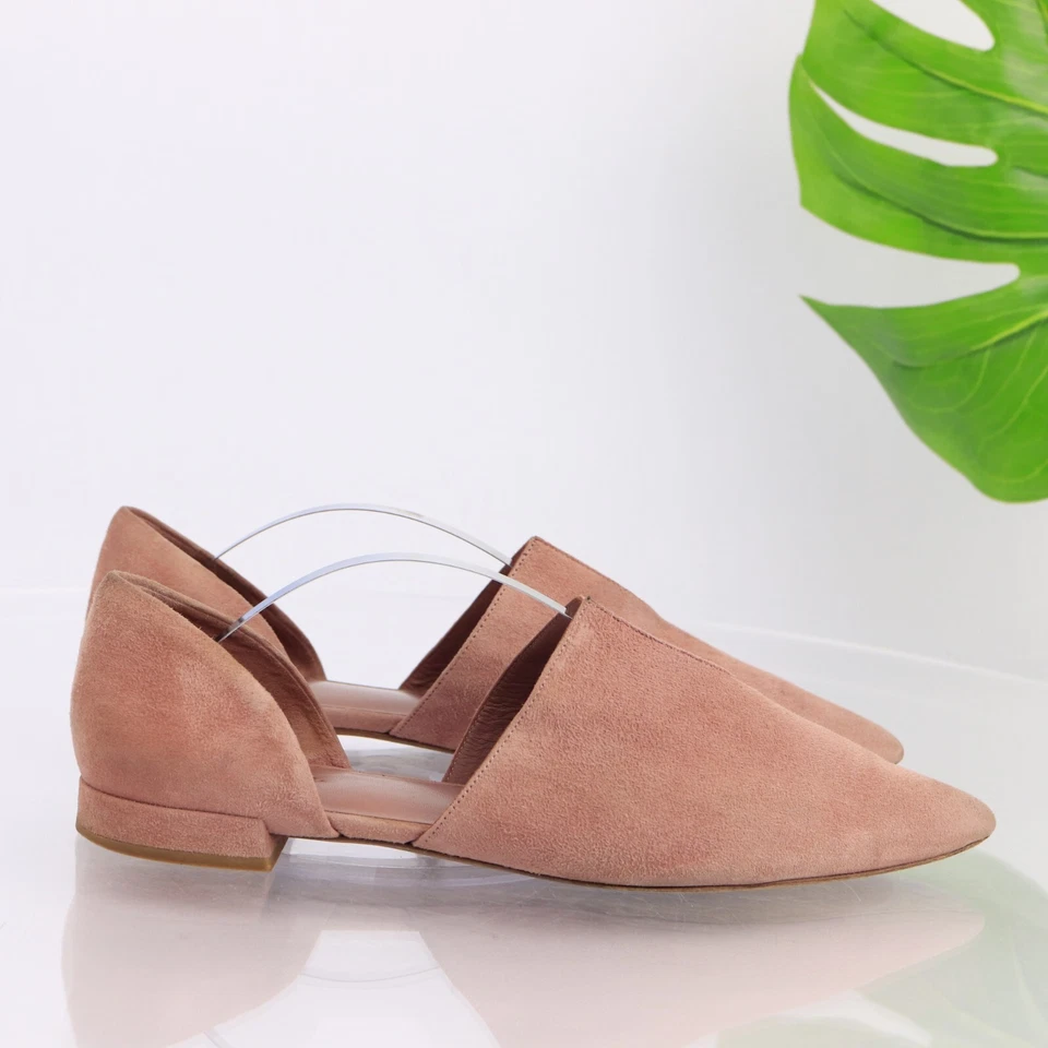 Zapato Vince Para Mujer Darlington D'Orsay Plano Talla 9 Rosa Rubor Gamuza Punta Italia Foto 4 de 4