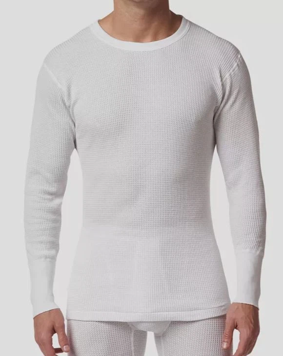 32 Stanfield s Men s White Waffle Knit Thermal Crew Neck