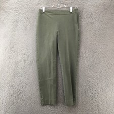 Talbots Chatham Ankle Dress Pants Womens 6 Green Cotton Blend Flat Front Casual