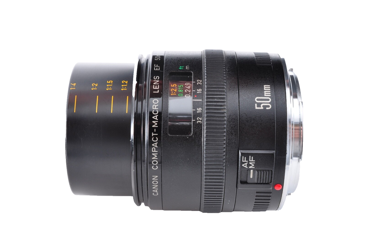 Canon EF 50mm F2.5 Compact Macro AF Lens From Japan [NEAR