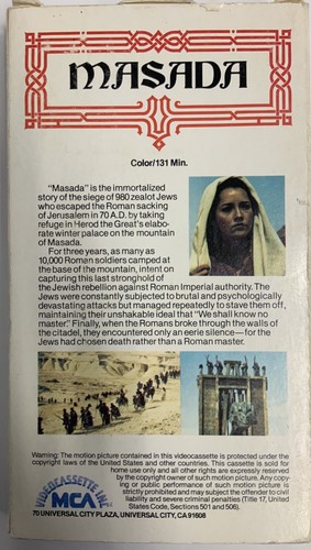 Masada 1981 VHS Peter O’Toole Peter Strauss Barbara Carrera VHSshopCom - 第 2/12 張圖片