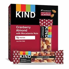 KIND Bars Cranberry Almond + Antioxidants Macadamia Nuts Gluten Free (12 Count)