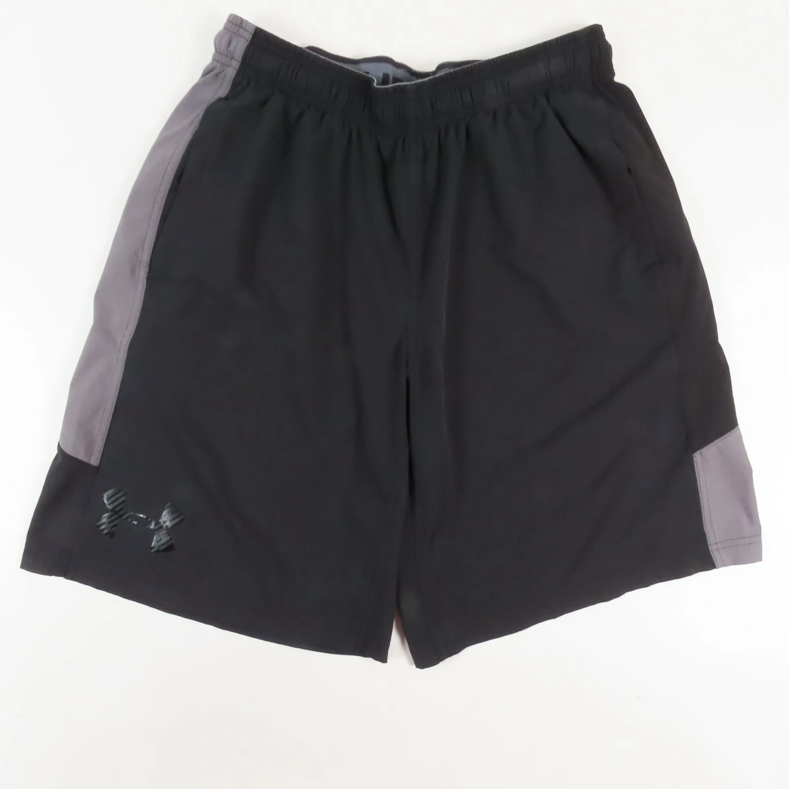 Under Armour Shorts Mens Size Medium Black Elastic Waist Flat Front Athletic