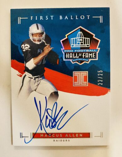 2021 Impeccable MARCUS ALLEN 1st BALLOT HALL OF FAME ON CARD AUTO #/25 RAIDERS