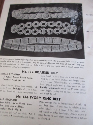 Vtg Tower Brand Yarn Corp Guimp Bags Hats Belts Purse No 2 Catalog Book Patterns - Picture 7 of 8