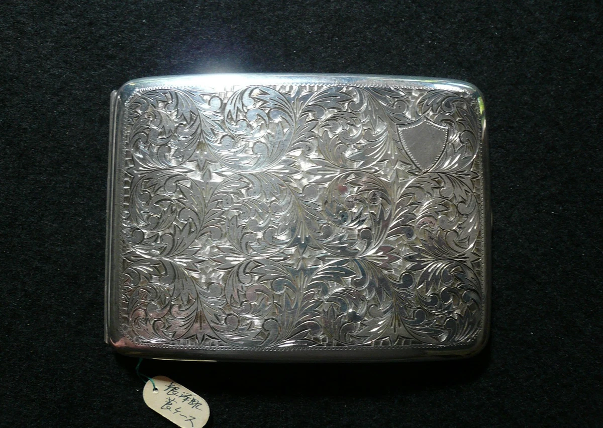 Japanese 1900-1940 Antique US Sterling Silver Cigarette & Vesta