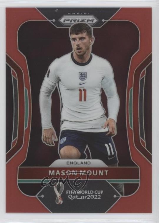 2022 Panini Prizm World Cup Qatar Red Prizm 205/399 Mason Mount #92 6ns
