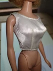 Vintage Barbie Doll Theater Date White Satin Top NICE