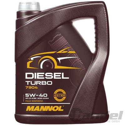 5L MANNOL MOTORÖL ÖL 5W-40 DIESEL TURBO passend für VW 505.00 MB 229.5 BMW LL-01