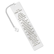 Inspirational Metal Bookmark Gift For Son From Mom Dad Birthday Graduation