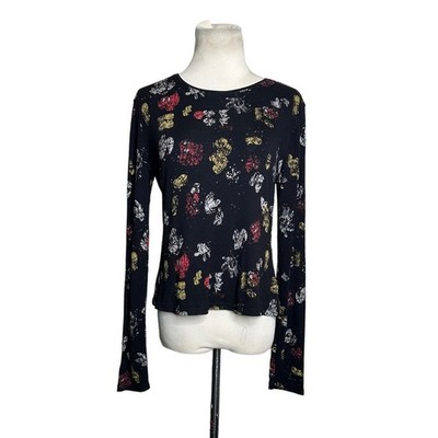 Desigual Slim Black Little Mickey Mouse all-over print T-shirt size XL