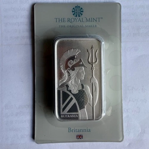 The Royal Mint Britannia 100g Silver Bullion Minted Bar 999