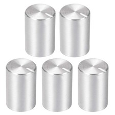 uxcell 5pcs Potentiometer Knob Knurled Shaft Silver 10mmx15mm, Tone