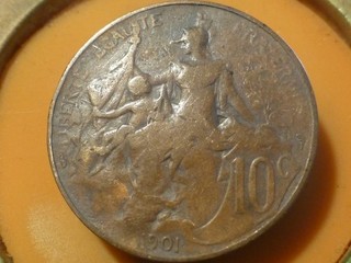 10 CENTIMES DUPUIS 1901 RARE & QUALITE TB !
