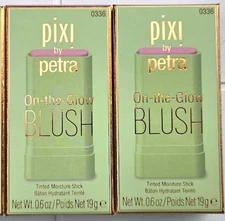 Pixi by Petra On The Glow Blush Fleur Lot of 2 New 0.6 oz. Tinted Moisture Stick