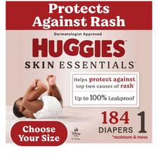 Huggies Skin Essentials Baby Diapers, Sizes 1-6 Free Shipping
