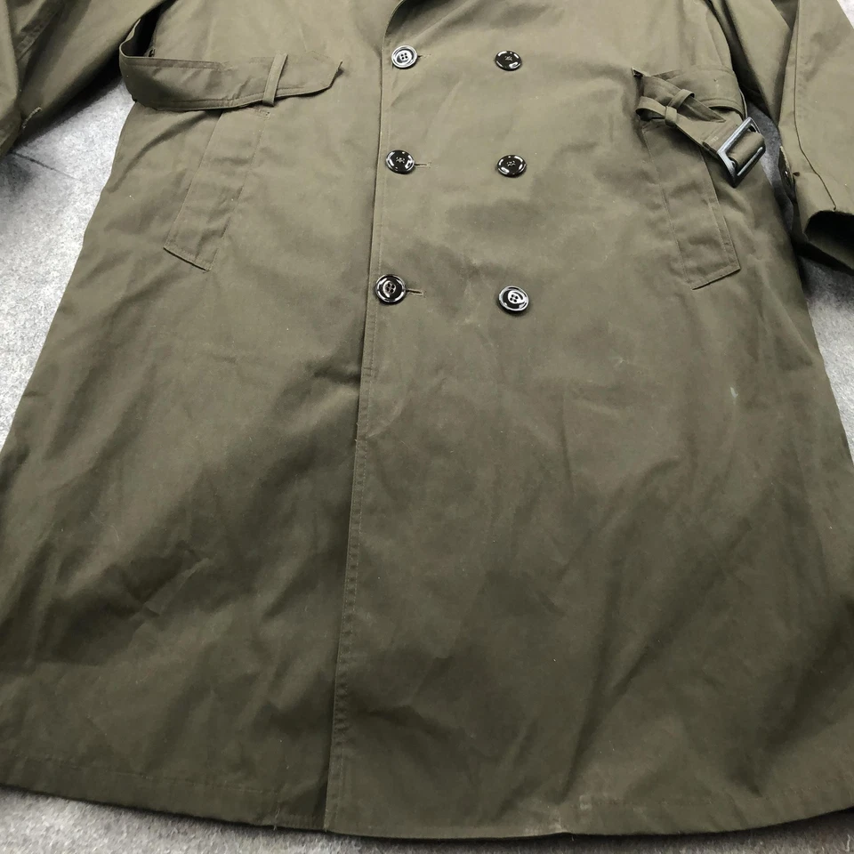 Abrigo para todo clima AGSU del ejército de Estados Unidos 44R Heritage verde 564 abrigo con cinturón de trinchera Foto 2 de 4