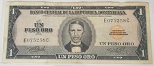 1976 Dominican Republic 1 One Peso Banknote - P-108b - World Currency -FREE SHIP