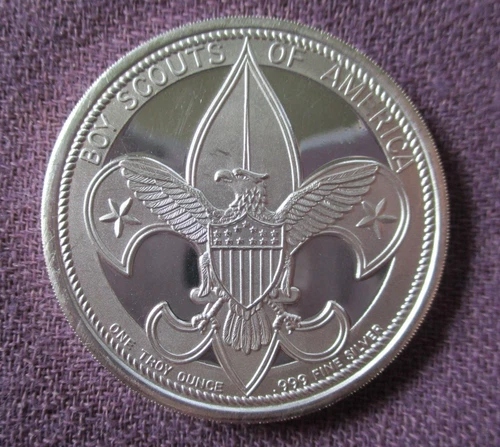 Boy Scouts of America -Florida Sea Base- Rare 1 Troy Oz. .999 Fine Silver Round