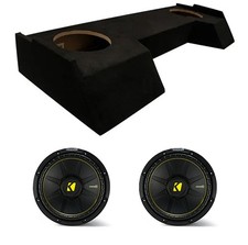 Kicker Bundle Fits 19-25 Dodge Ram Crew Cab 44CWCS104 10" Subwoofer Dual Sub Box