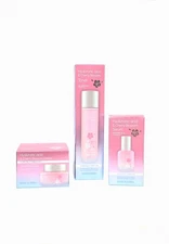 Hyaluronic Acid and Cherry Blossom Set. Hydrating & Firming Tonic, Serum & Cream