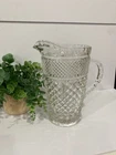 Vintage 1960's Anchor Hocking  Wexford Decorative Glass Pitcher- 2 Quarts HEAVY