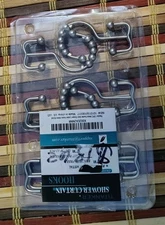 Titanker Silver Shower Curtain Hooks Rust Resistant - Double Sided - Easy Glide