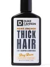 Duke Cannon News Anchor Thick Hair 2-in-1 Shampoo Conditioner Bay Rum 10 oz NEW