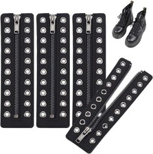 PH PandaHall 2 Pairs Leather Lace-in Boot Zipper Inserts, 6.9 x 2 Inch...