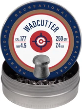 Crosman 6177 .177-Caliber 7.4-Grain Flat-Nose Wadcutter Pellets (250-Count)