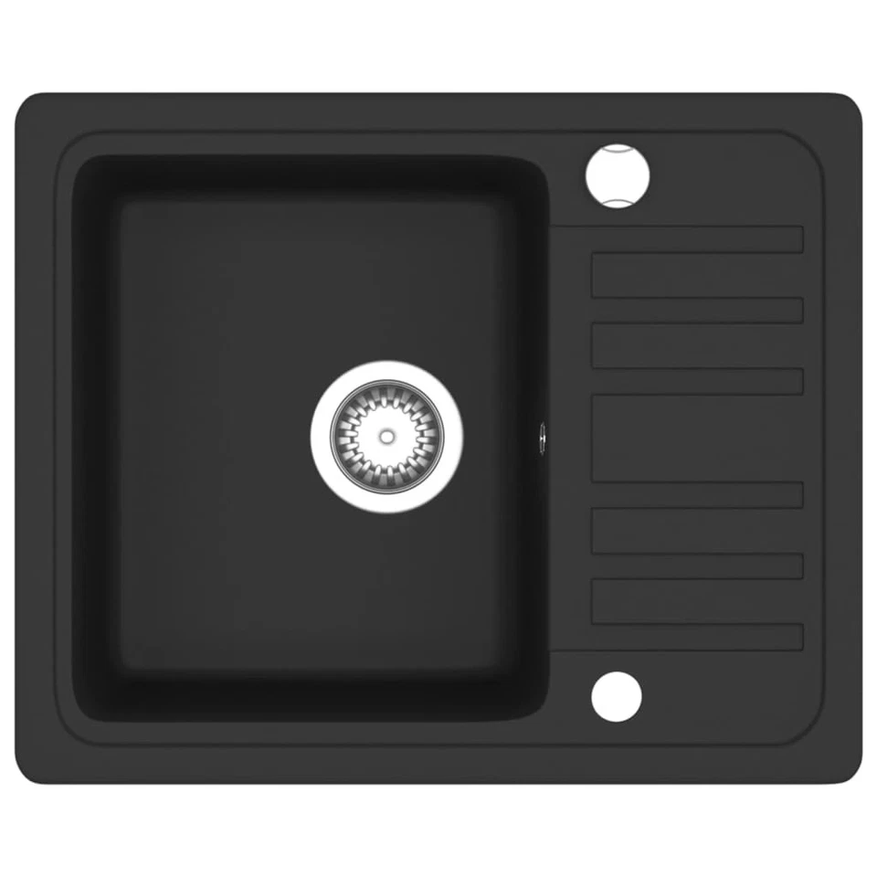 Granite Kitchen Sink Single Basin Kitchen Utility Sinks Multi Colours vidaXL