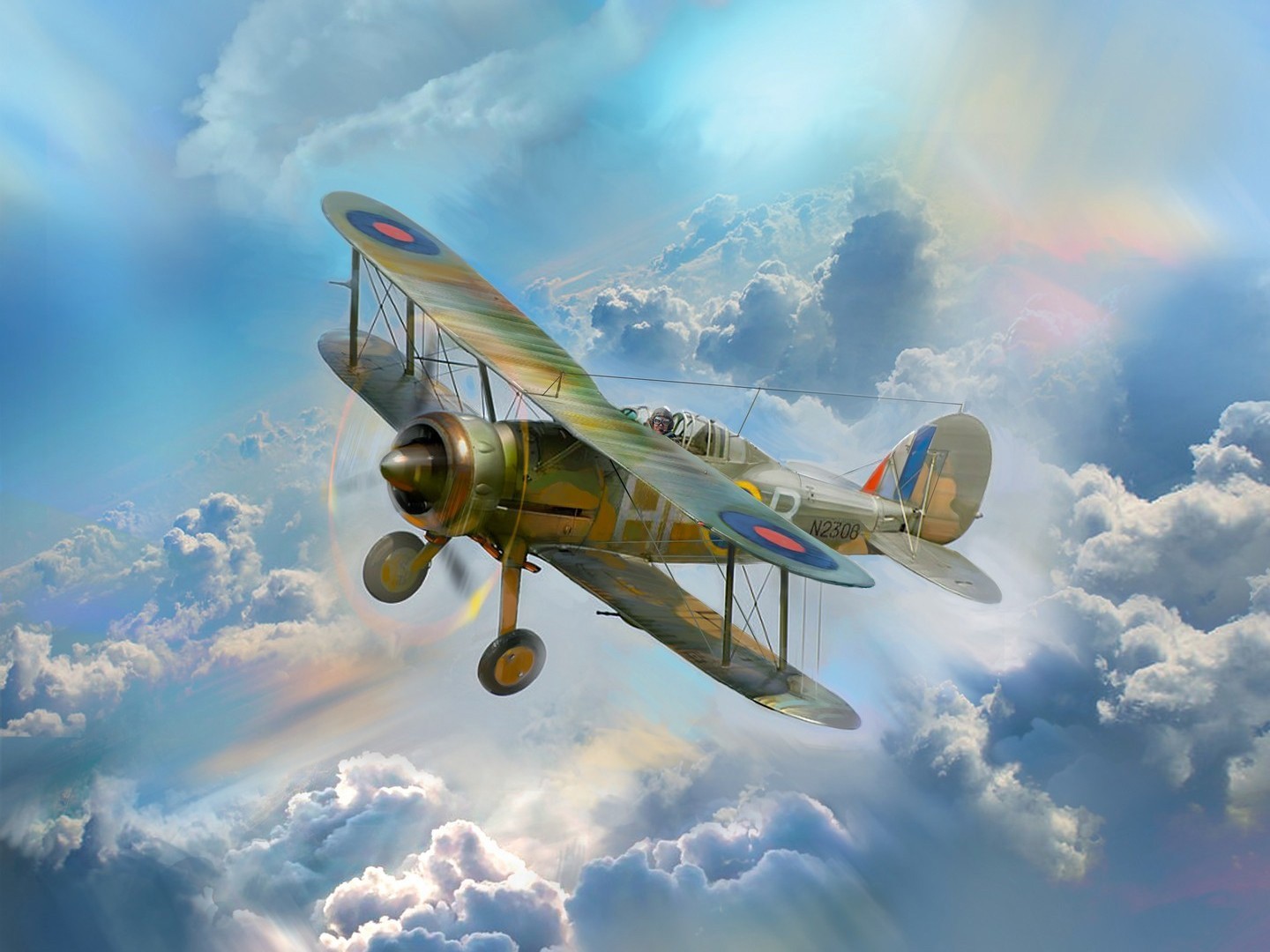 ICM 1:32 Gloster Gladiator Mk.II WWII British Fighter Plane Plastic Model Kit