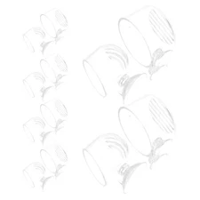 10pcs Aquarium Acrylic Plant Holder Cups Clear Fish Feeder With Cups