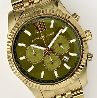 MICHAEL KORS Lexington MK8446  Green Dial 44mm Chronograph Unisex Wristwatch