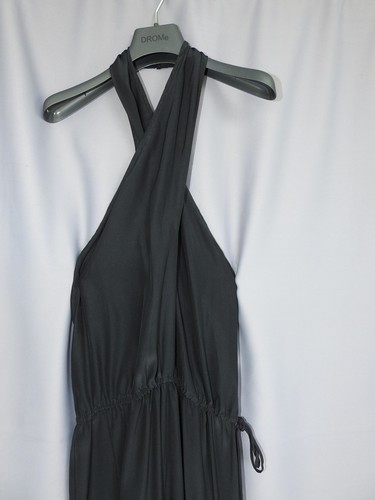 $395 Mono Jay Godfrey 100% Seda Halter Pierna Ancha Cordón Negro 6 NUEVO - Imagen 4 de 15
