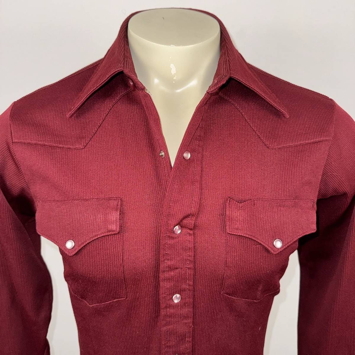 Vtg 70s Lee Pearl Snap Western Shirt Mens Rockabilly Disco