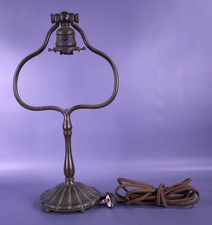 Tiffany Studios New York Bronze Harp Lamp Base 424 Antique Arts & Crafts AS IS