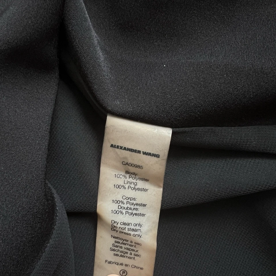 A-40 Alexander Wang Asymmetric Skirt Black Women's Size 0 Used - Image 3 of 4