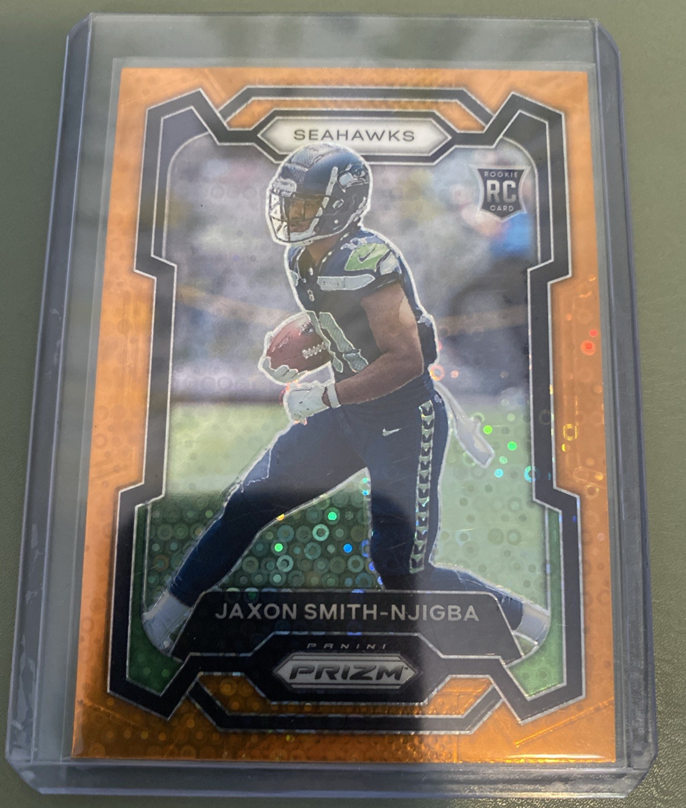 2023 Panini Prizm Rookies Jaxon Smith-Njigba #390 orange Disco Prizm (RC)