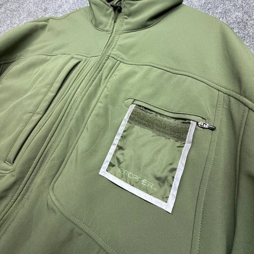 Propper Mens Jacket 2XL Green Tactical Softshell Fleece Lined Full Zip 0141 - product listing photo
