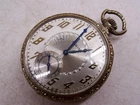 Antique Elgin Art Deco Pocket Watch 14K Gold Filled 17 Jewel Open Face WORKING