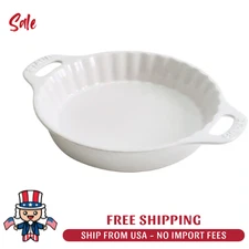 STAUB Ceramic 9-inch Pie Dish - White