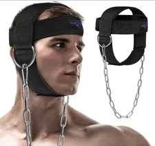 Yes4All Adjustable Neck Harness for Weight Training/Neck One Size, A. Black 
